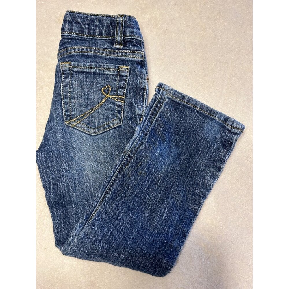 EST 89 Jeans Kids Sz 5 Length 17" Skinny Stretch Denim Girls pant Blue Casual
